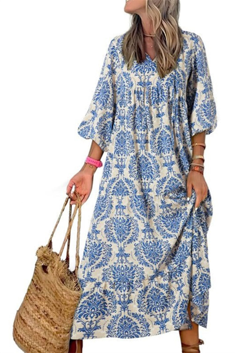 Women's Boho Puff Sleeve Maxi Dress✨Buy 2 Free Shipping