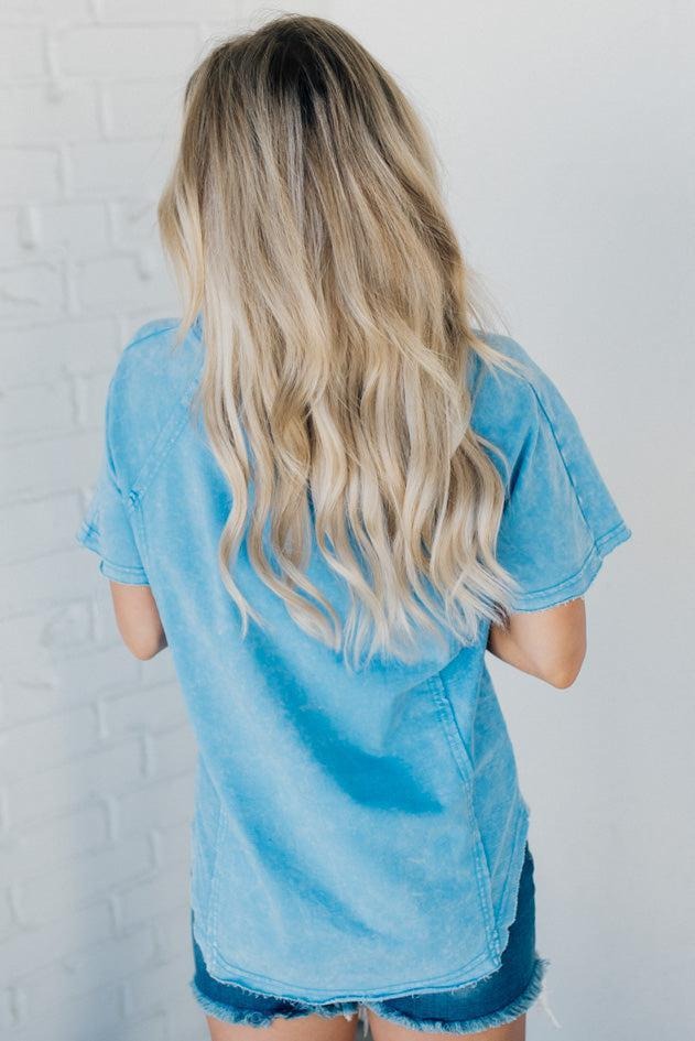 NEW Washed Button T-Shirt✨Buy 2 Free Shipping