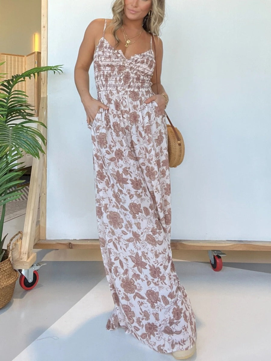 Floral Suspender Wide-Leg Jumpsuit✨Buy 2 Free Shipping