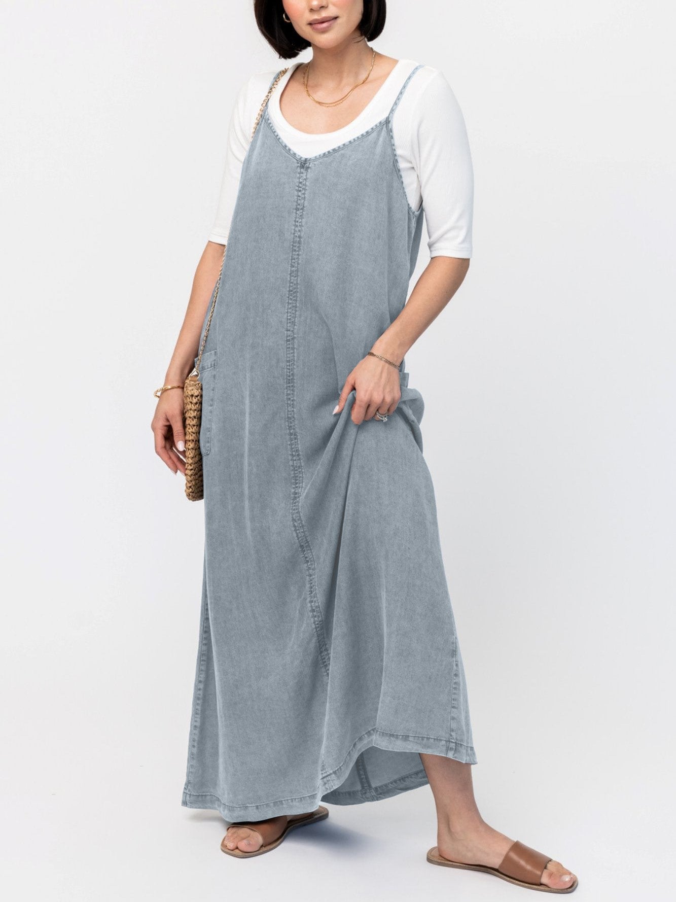 Women's Denim Maxi Jumper Dress✨Buy 2 Free Shipping