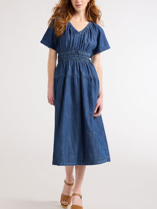 Women's Lightweight Denim Tiered Midi Dress✨Buy 2 Free Shipping