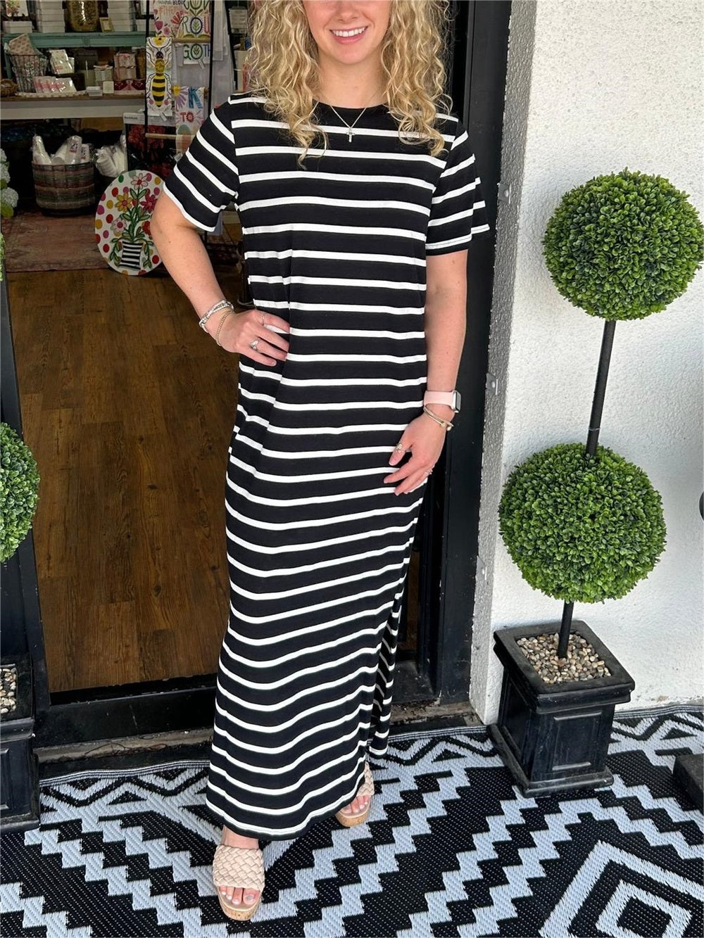 Summer Women's Striped T-Shirt Dress✨Buy 2 Free Shipping