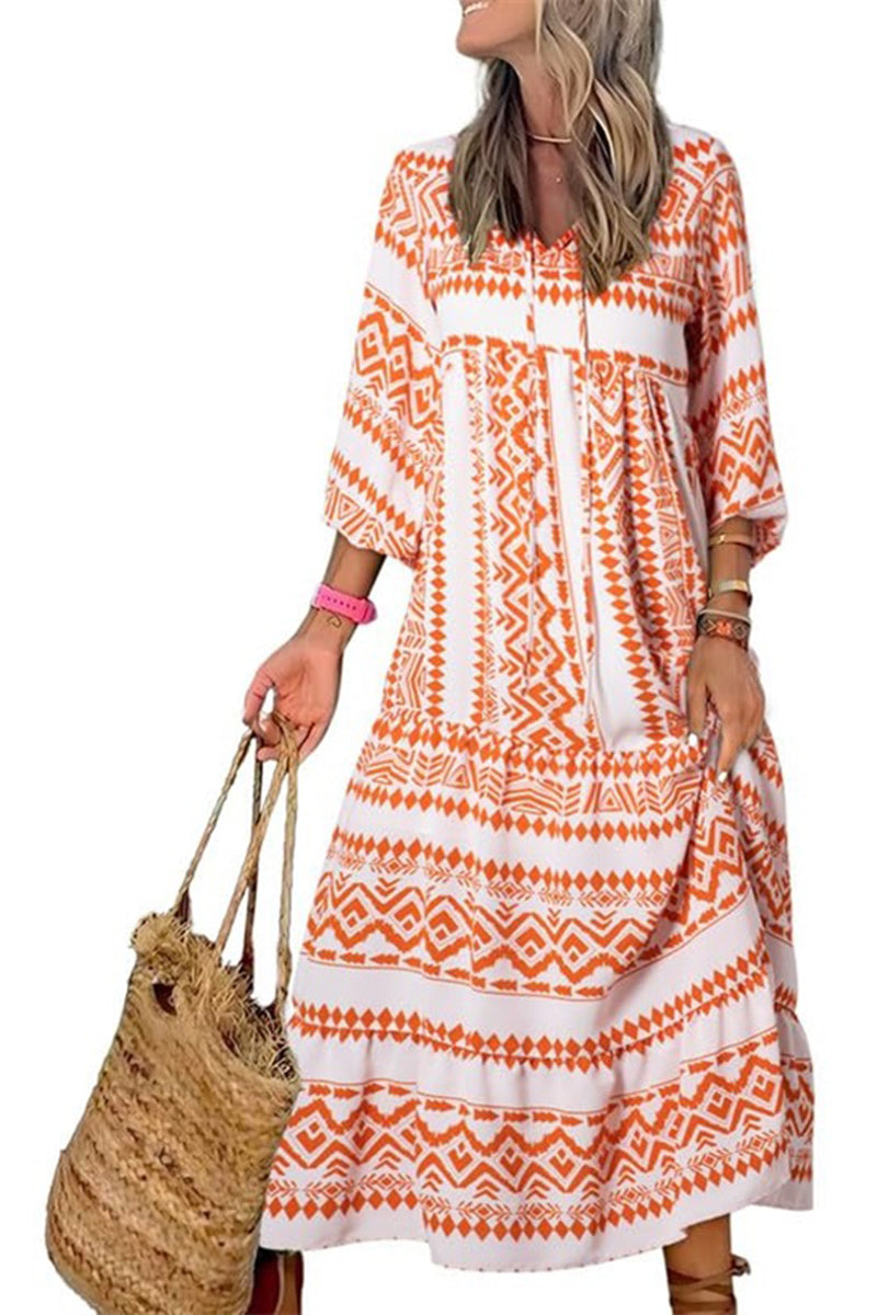 Women's Boho Puff Sleeve Maxi Dress✨Buy 2 Free Shipping