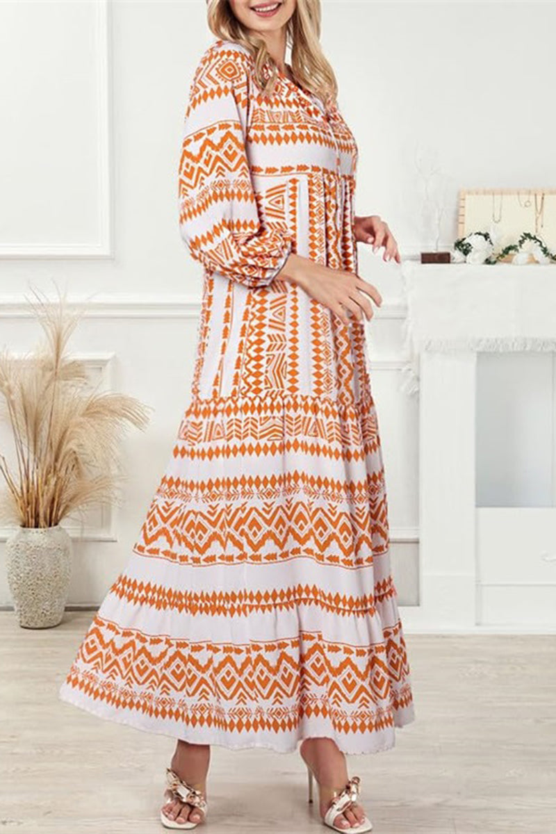 Women's Boho Puff Sleeve Maxi Dress✨Buy 2 Free Shipping