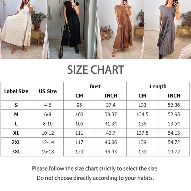 Women Pleated Simple Solid Color Dress ✨Buy 2 Free Shipping