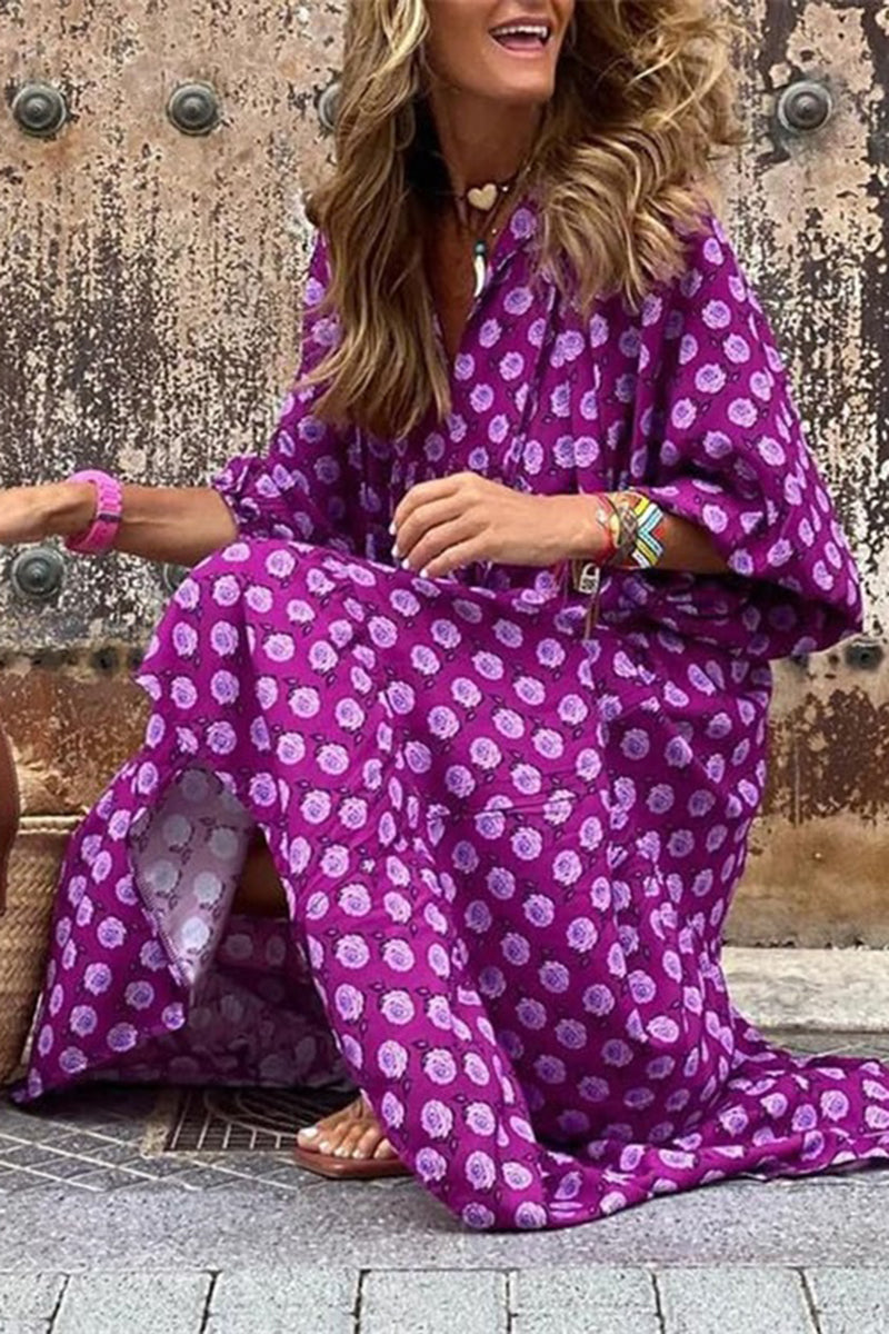 Women's Boho Puff Sleeve Maxi Dress✨Buy 2 Free Shipping