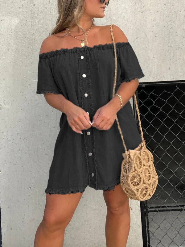 Short Sleeve Casual Denim Dress✨Buy 2 Free Shipping