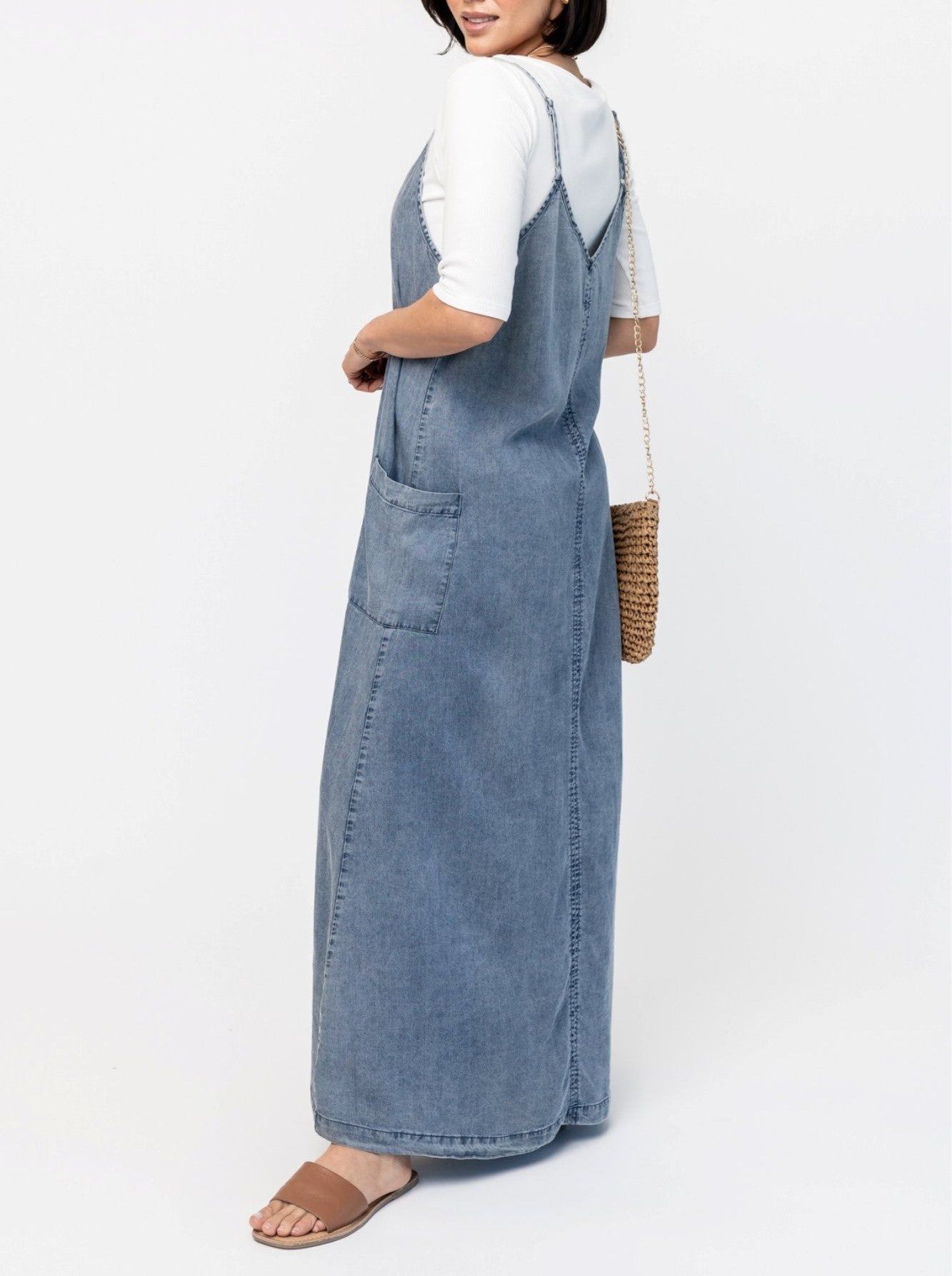 Women's Denim Maxi Jumper Dress✨Buy 2 Free Shipping