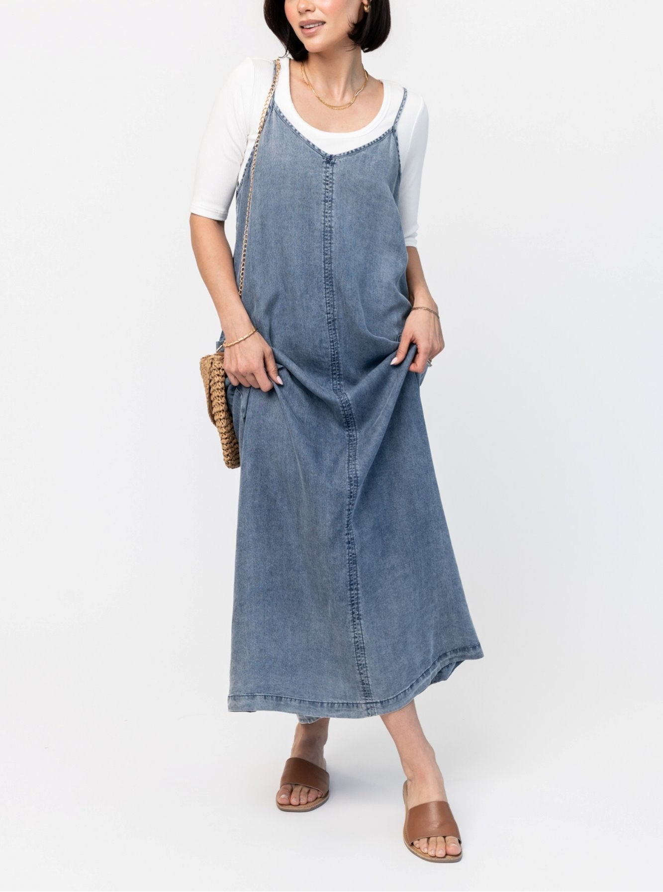 Women's Denim Maxi Jumper Dress✨Buy 2 Free Shipping