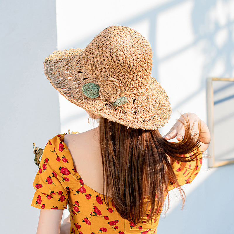 👒Elegant Crochet Straw Hat with Ruffle Detail ✨Buy 3 Free Shipping