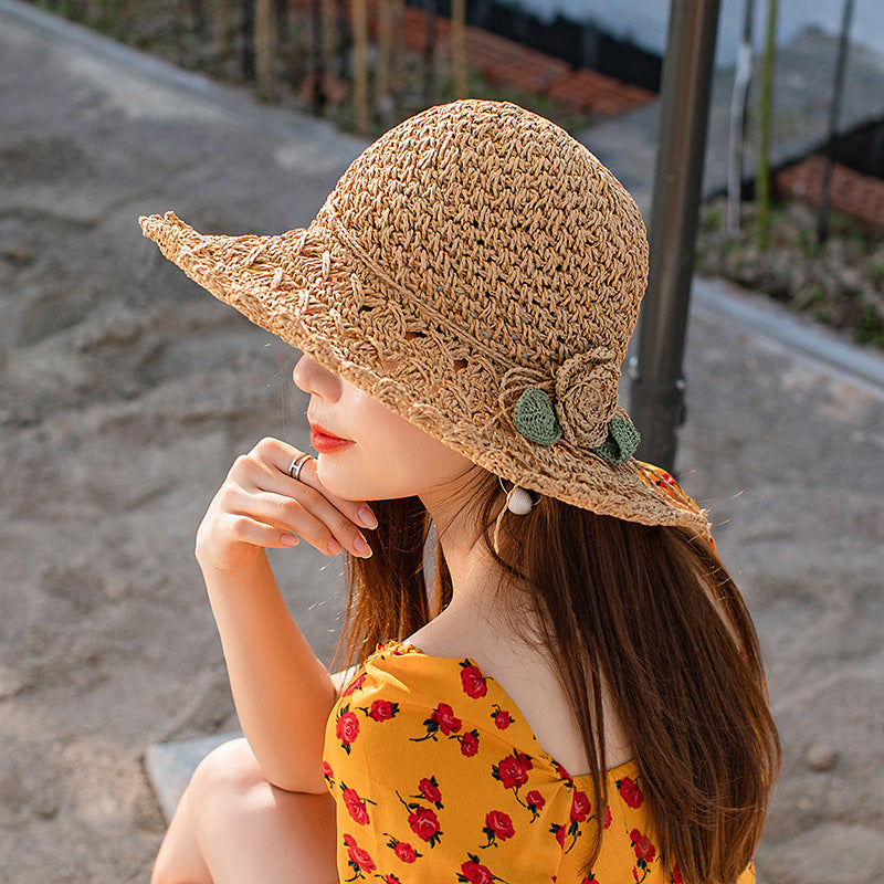 👒Elegant Crochet Straw Hat with Ruffle Detail ✨Buy 3 Free Shipping