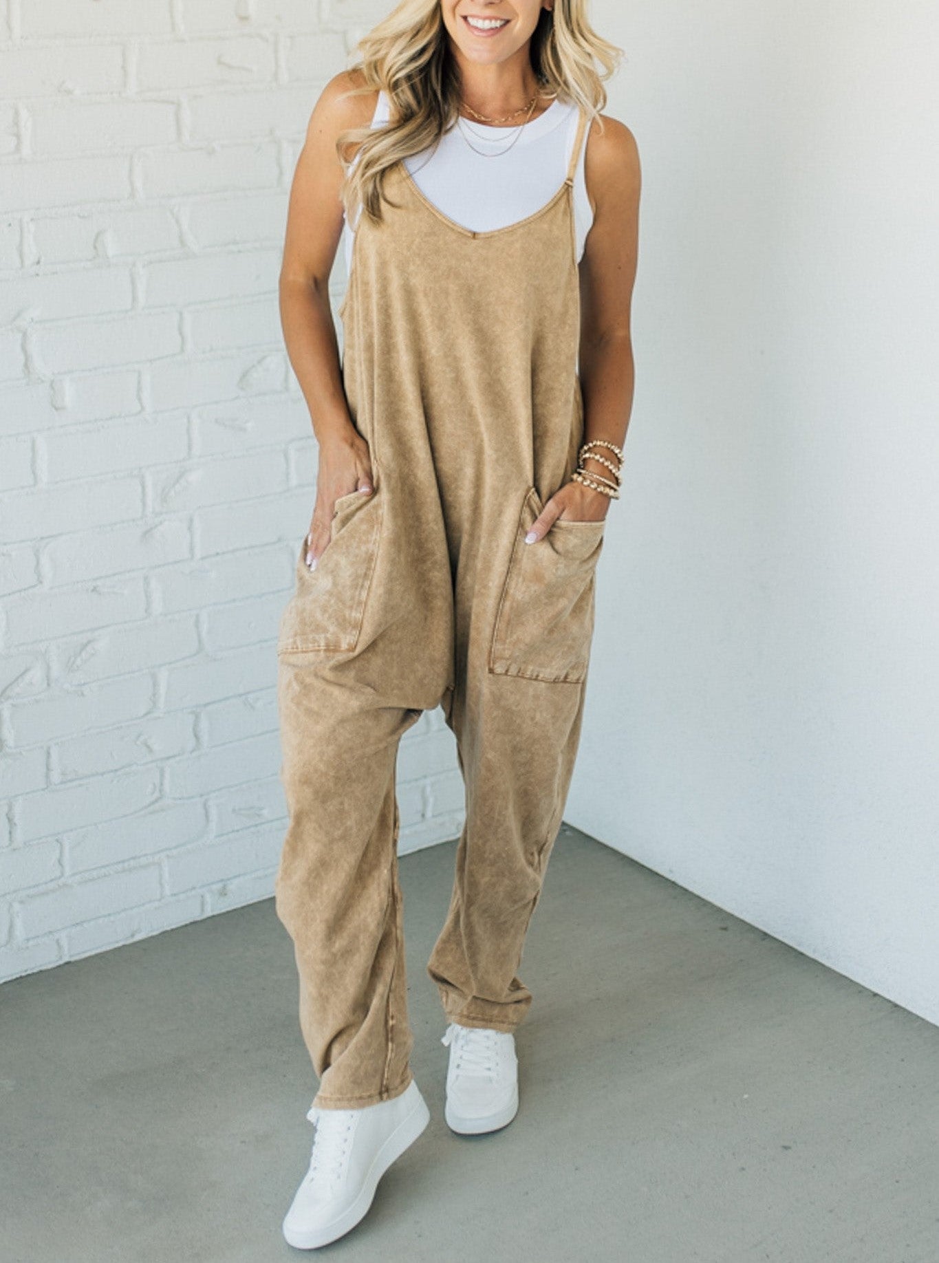 Women's Mineral Wash Jumpsuit With Pockets✨Buy 2 Free Shipping