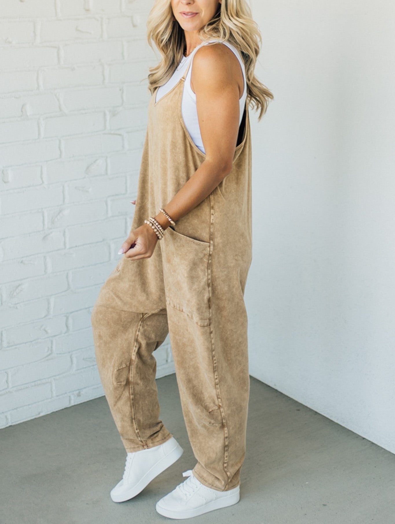 Women's Mineral Wash Jumpsuit With Pockets✨Buy 2 Free Shipping