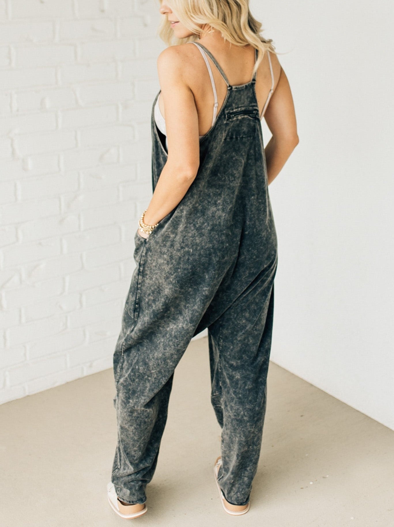 Women's Mineral Wash Jumpsuit With Pockets✨Buy 2 Free Shipping