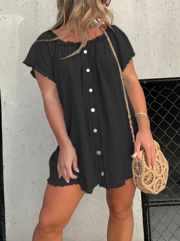 Short Sleeve Casual Denim Dress✨Buy 2 Free Shipping